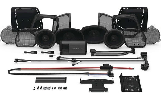 Rockford Fosgate M5 Audio Kit for Harley Touring 2014–2023 | Plug & Play 800W Amp + 6x9 + 6.5" Speakers